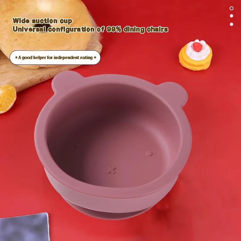 Cuenco de silicona para bebé con ventosa y aprendizaje de comida - imagen 3