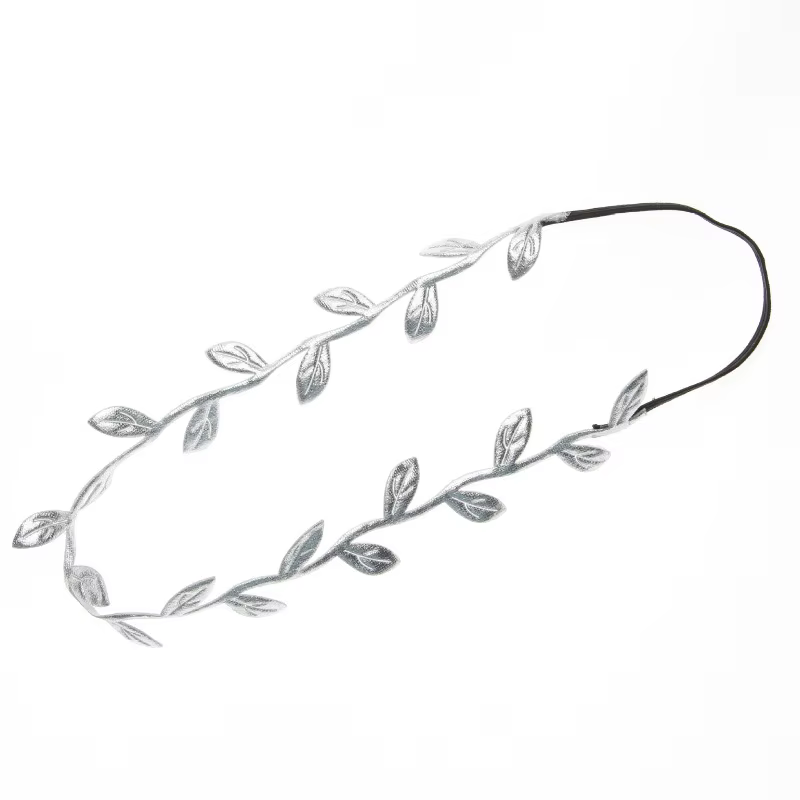 Diademas bebé de hojas doradas y plateadas – estilo europeo - imagen 3