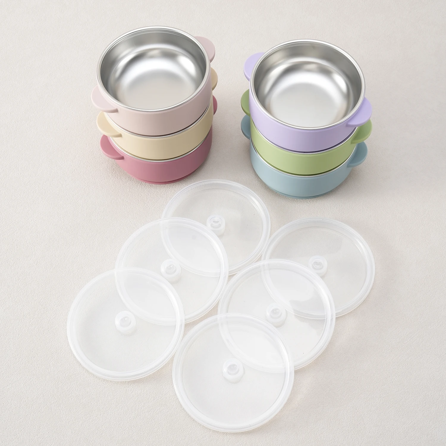 Bandeja de silicona lista para usar con alimentos sólidos