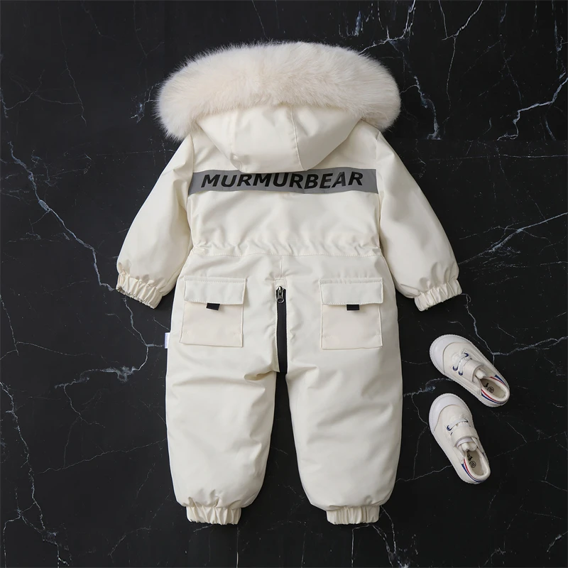 Mono de nieve invernal impermeable con capucha para bebé - imagen 4