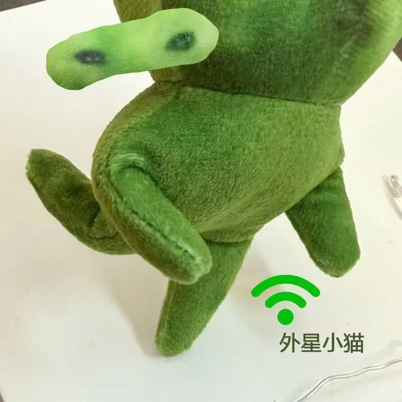 Peluche gato alienígena verde con llavero suave para regalos infantiles - imagen 3