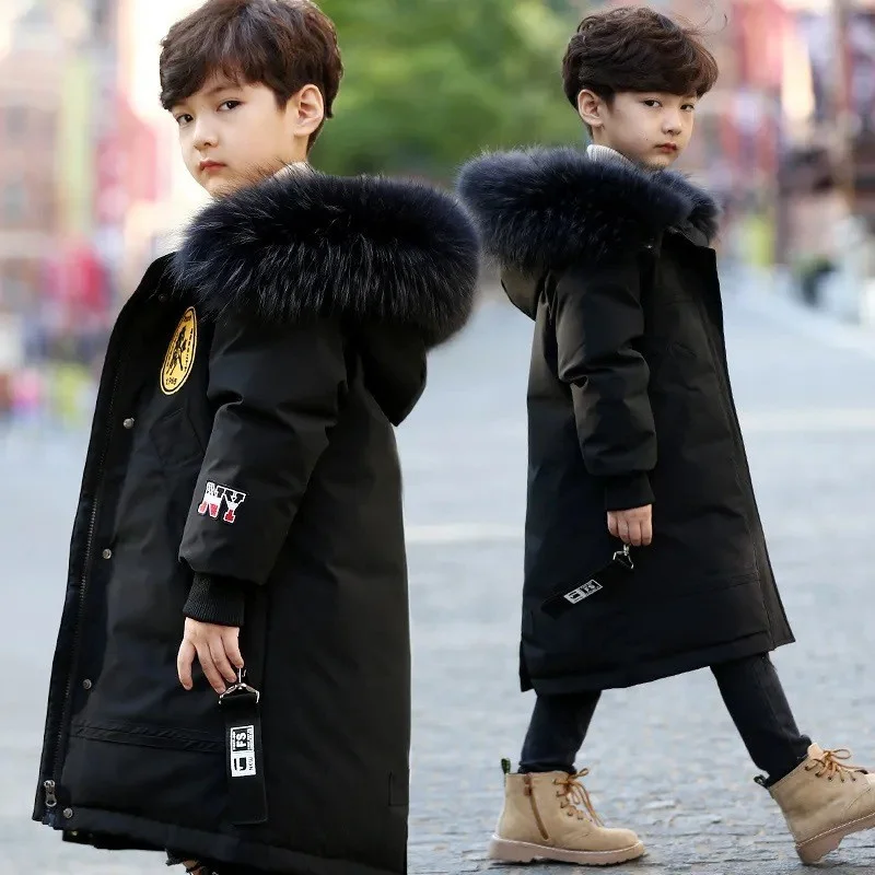 Parka de terciopelo grueso para niños – Abrigo de invierno - imagen 4