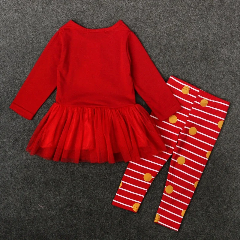 Conjunto de Navidad para niña con vestido y pantalón largo festivo - imagen 3