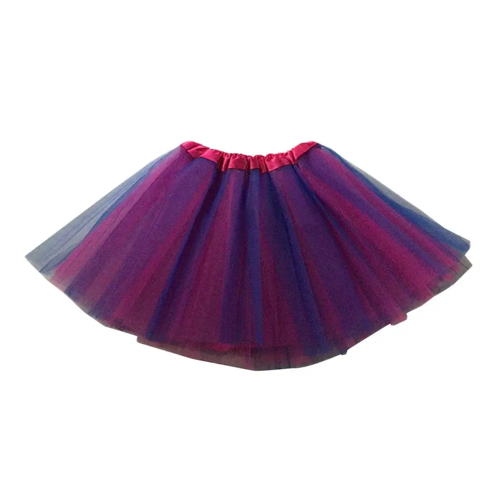Falda tutú arcoíris de tul para niña – Vestimenta baile infantil - imagen 3