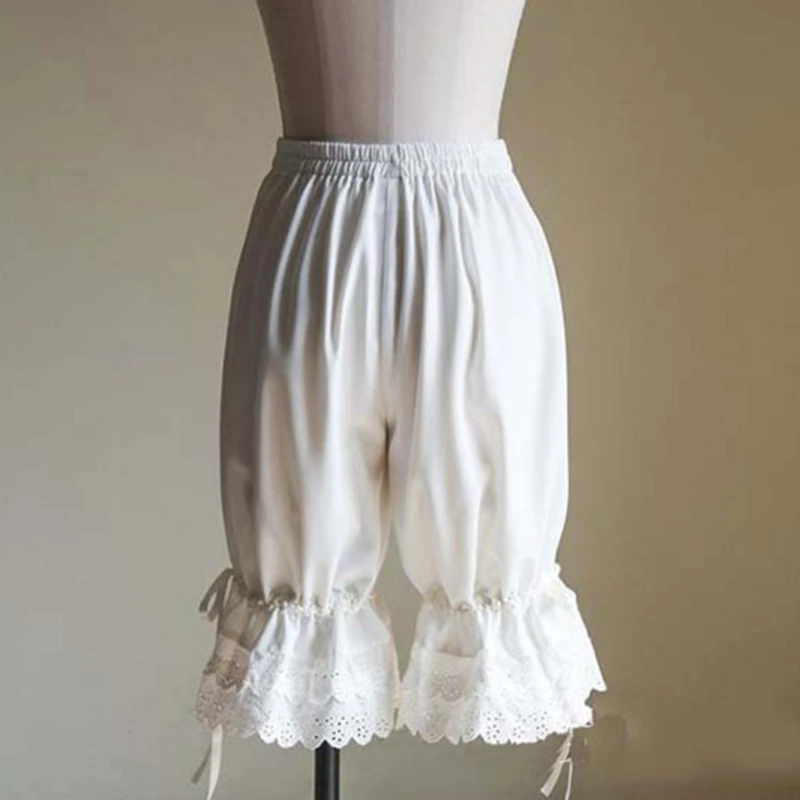 Pantalones cortos de bebé de encaje anchos – Cintura elástica - imagen 4