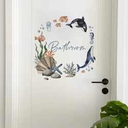 Pegatinas de pared de animales marinos para habitaciones infantiles