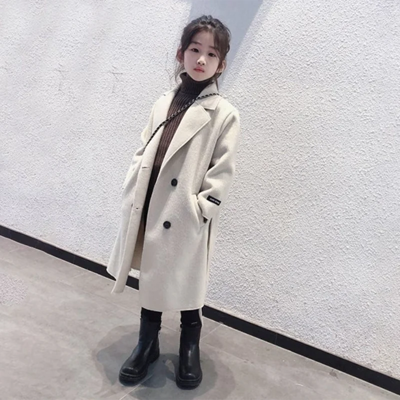 Abrigo de lana grueso para chicas – cálido otoño e invierno - imagen 5