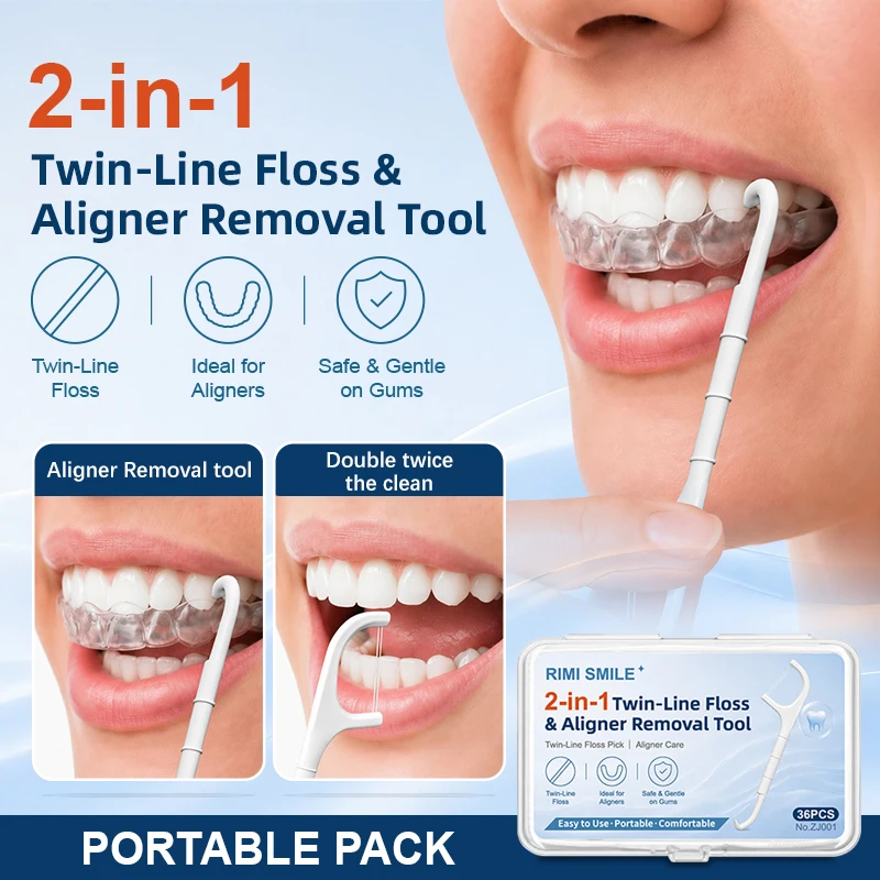 Palillos de doble hilo dental, listos para usar