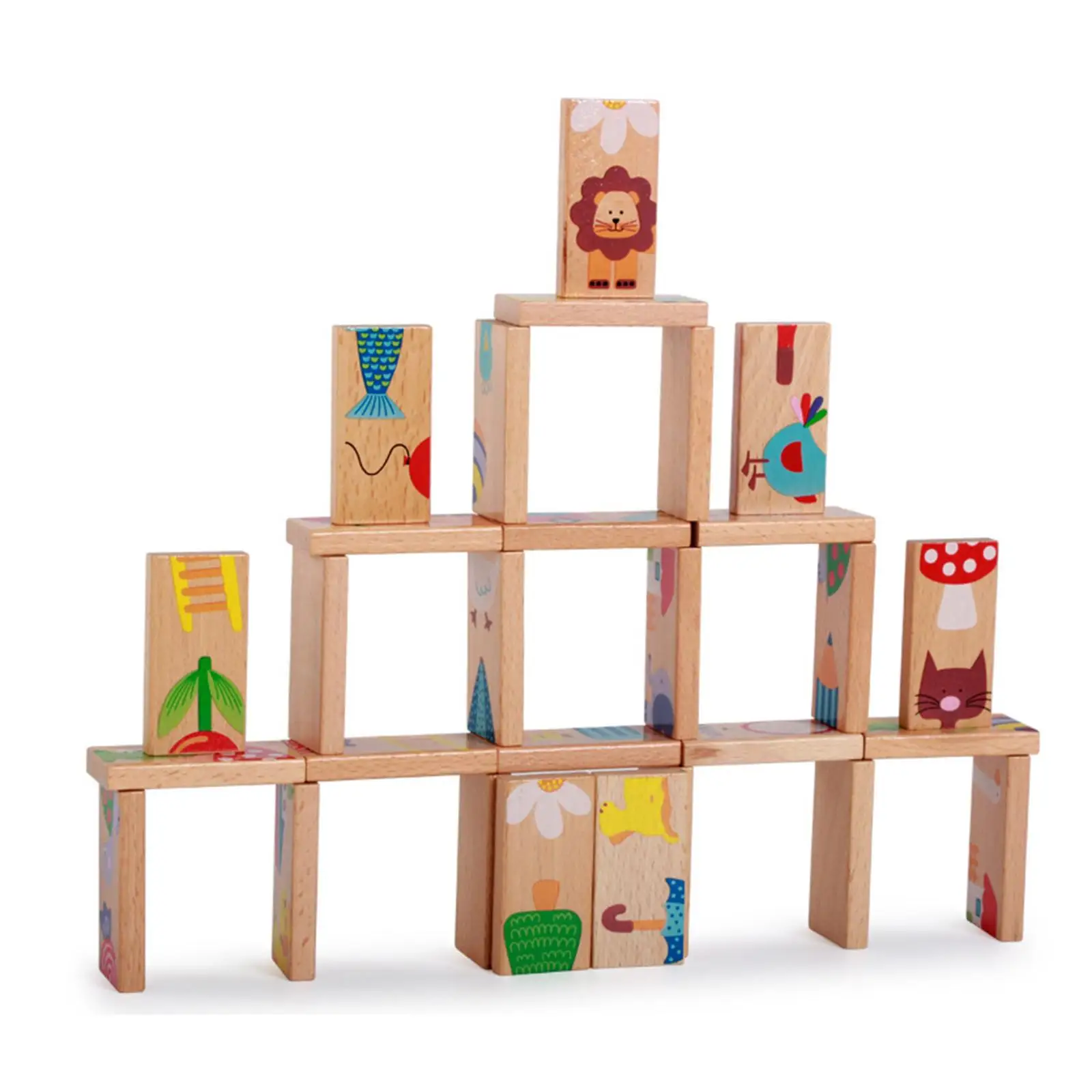 Dominó infantil de madera con animales para aprender en familia - imagen 4
