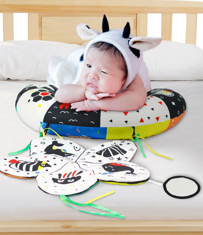Almohada bebé alto contraste cara A