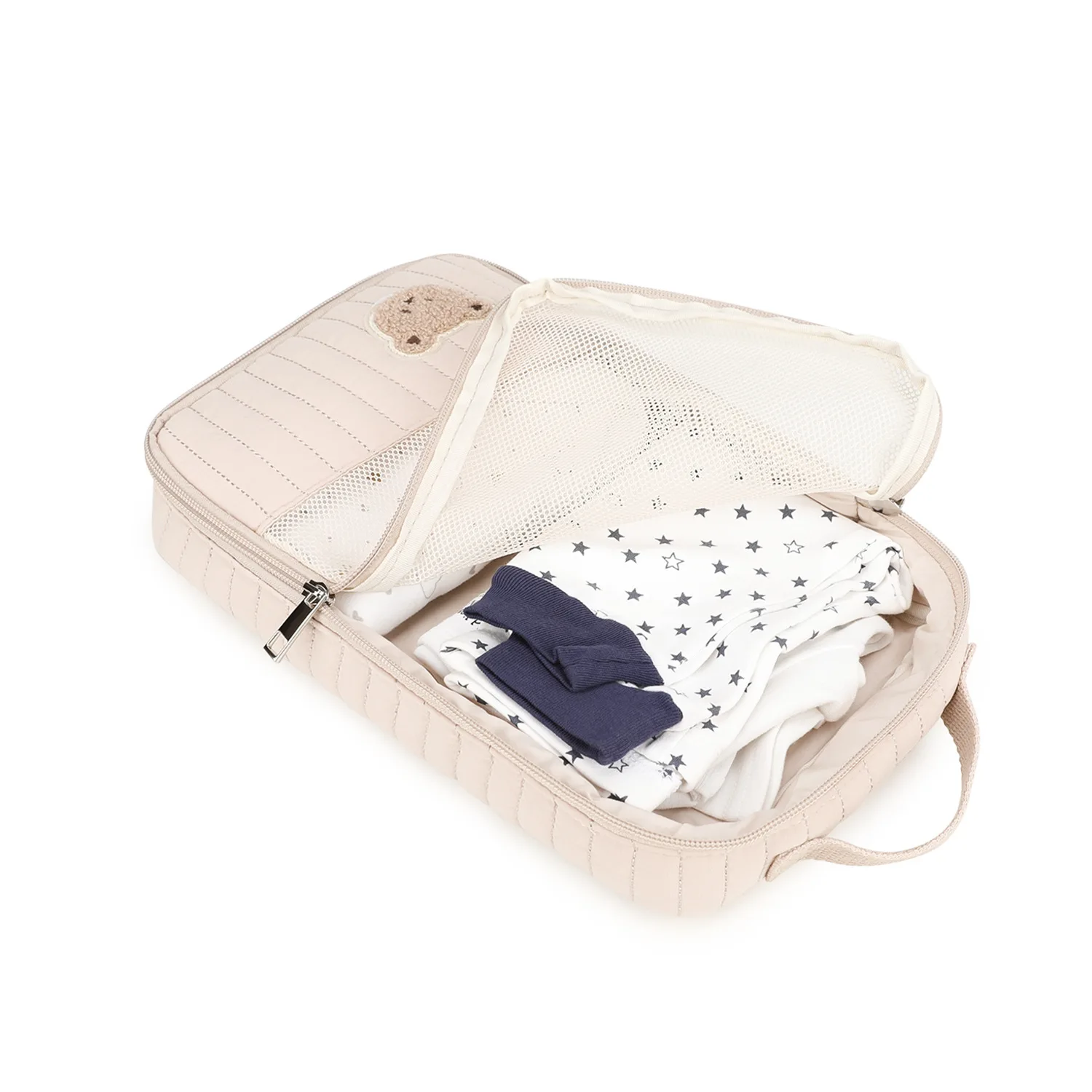 Bolsa de pañales de algodón para bebé – Organizador de viaje portátil - imagen 3