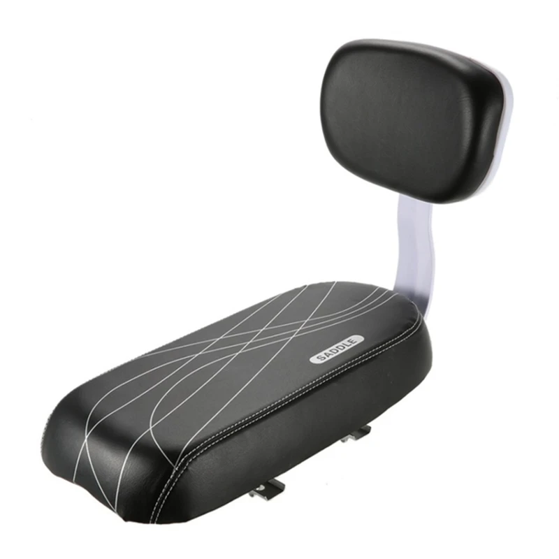 Asiento trasero para bicicleta con respaldo y mango