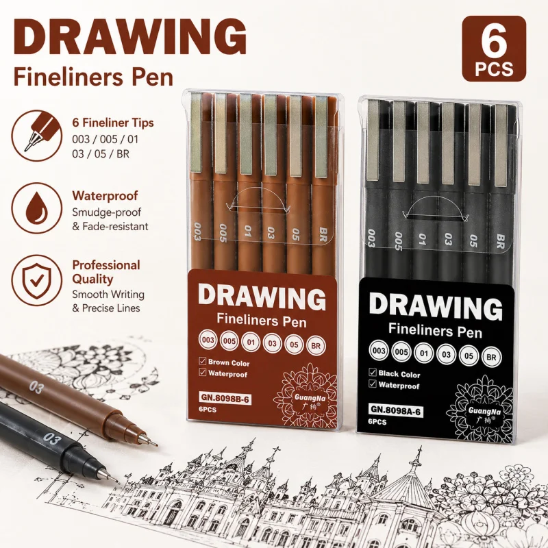Fineliner de tinta resistente al agua con punta de pincel - imagen 4