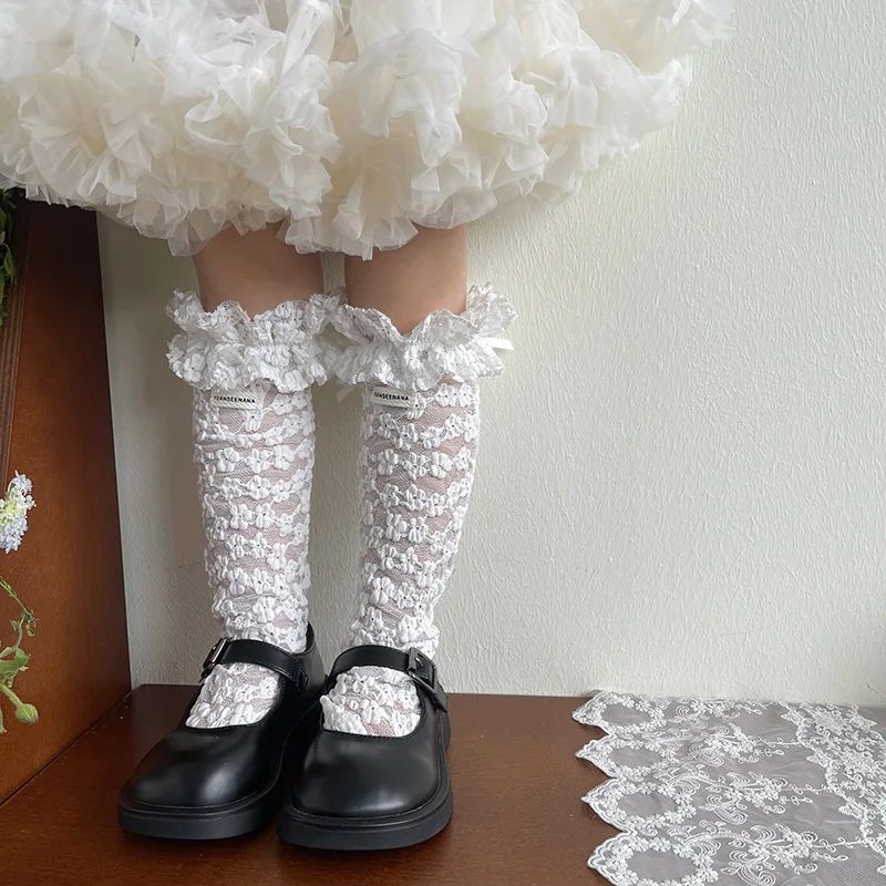 Calcetines de verano con encaje y volantes elásticos finos - imagen 2