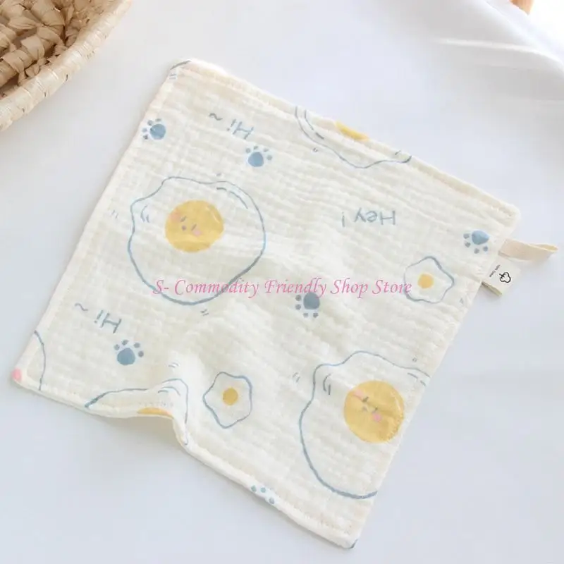 Toalla de saliva cuadrada para bebé con estampado de dibujos - imagen 3