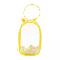 Bolso mini para muñecas de PVC transparente con llavero decorativo