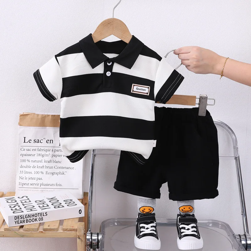 Conjunto de verano para bebé de algodón con camisa y pantalón corto - imagen 4