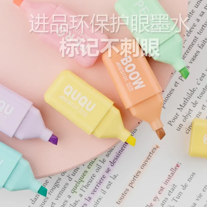 Resaltadores Color Macaron con oso de dibujos animados - imagen 4