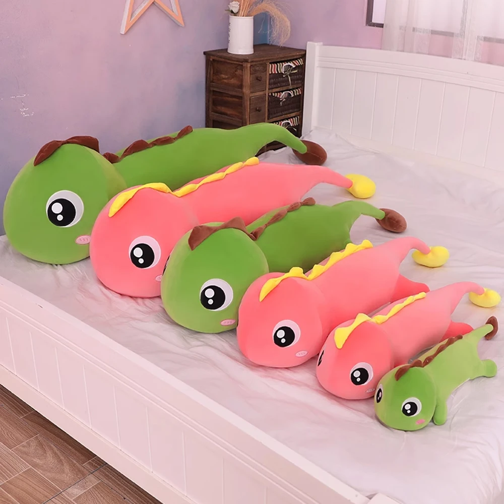 Peluche de dinosaurio largo y suave para niños y niñas, almohada - imagen 2