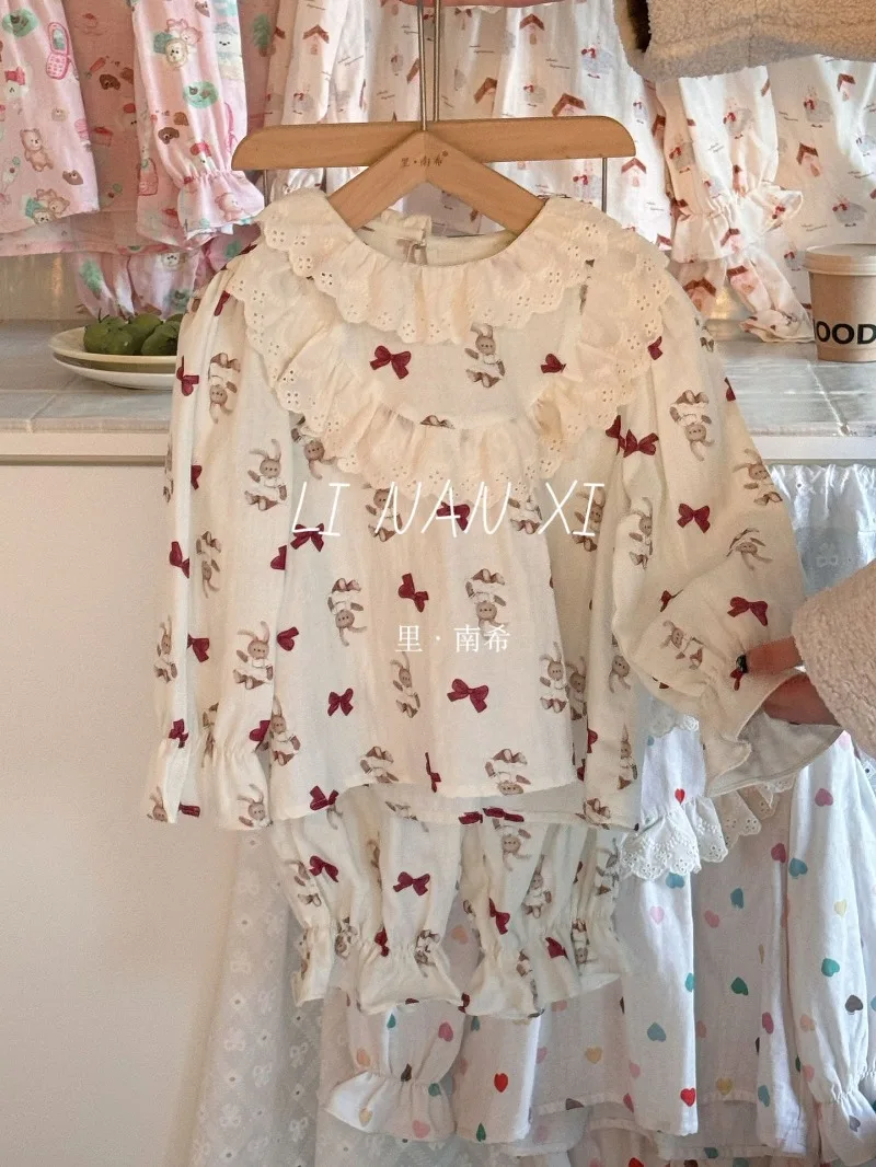 Pijama infantil de manga larga con ositos y conejos - imagen 4