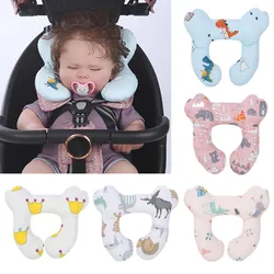 Almohada en U de algodón para cochecito - Protección de cabeza