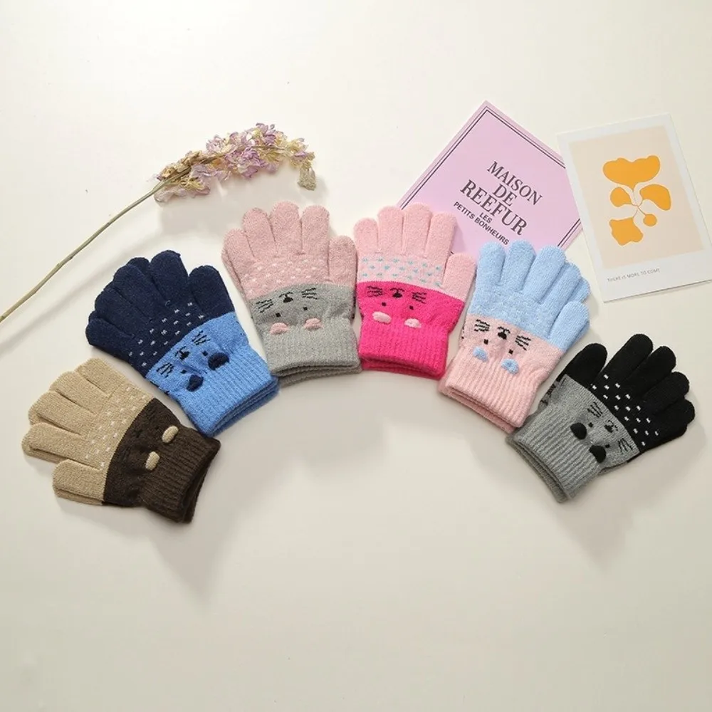Guantes de invierno elásticos y cálidos para niño – Color caramelo - imagen 5