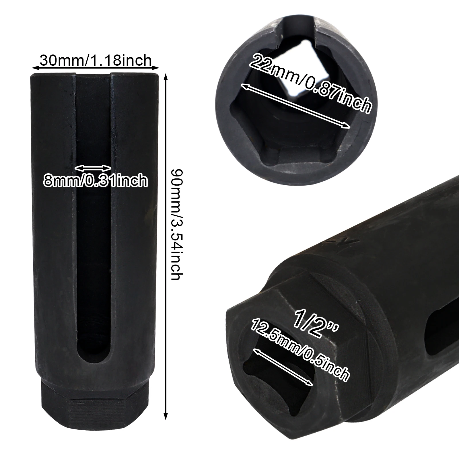 Kit de extracción para sensor de oxígeno – Boca estrecha 8mm en acero CR-V - imagen 5