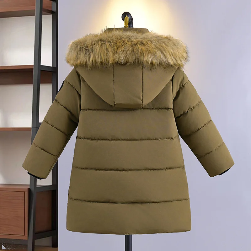 Abrigo acolchado de invierno con cremallera para niños, cálido - imagen 2