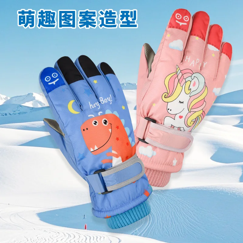 Guantes de esquí para niños impermeables con forro polar - imagen 2