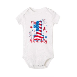 Pelele manga corta para bebé – Estampado 4 de julio unisex