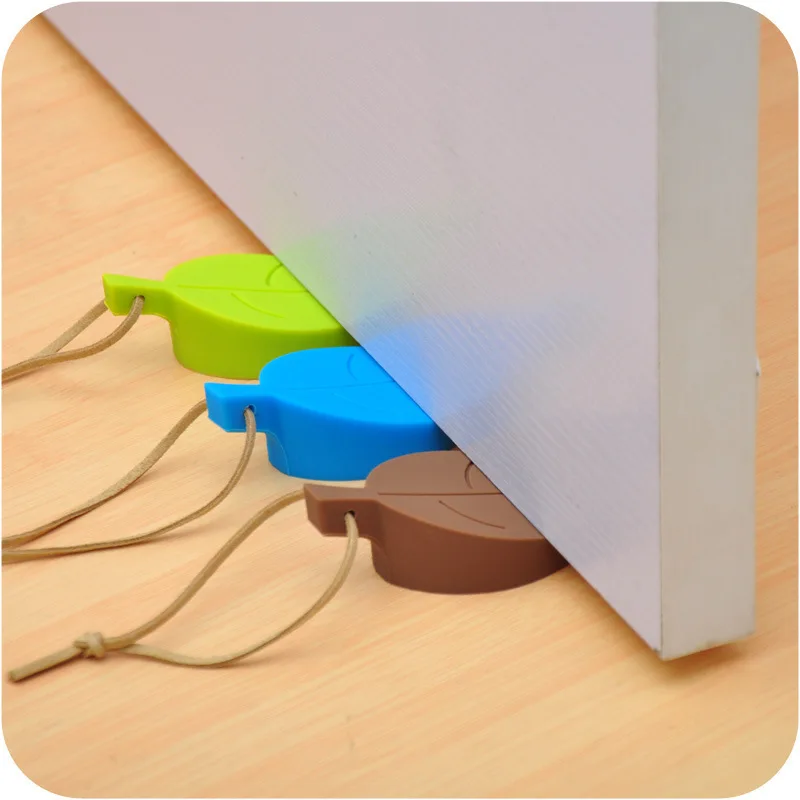 Tope de puerta de silicona antipellizcos para bebé - Forma hoja - imagen 2