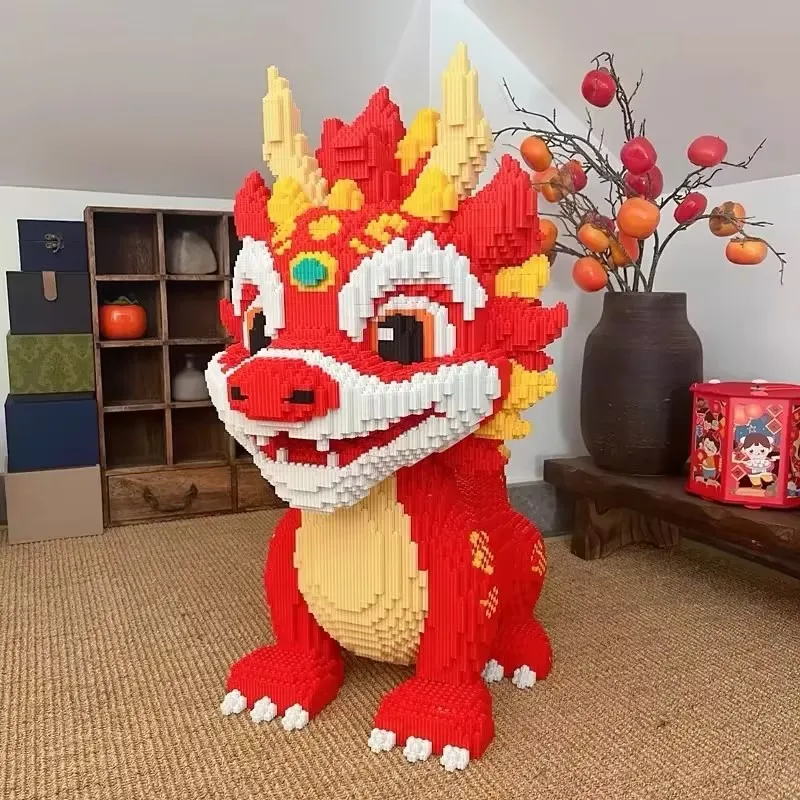 Juguete de construcción de dragón 3D con bloques para niños - imagen 5