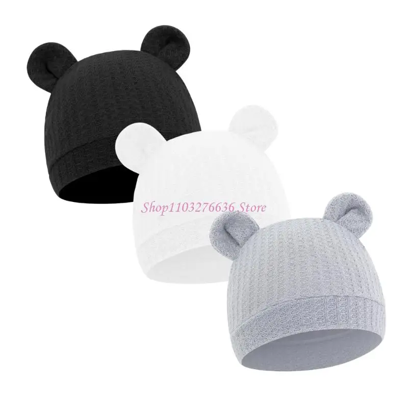 Gorros R6FD elásticos para recién nacidos de punto gofre - imagen 3