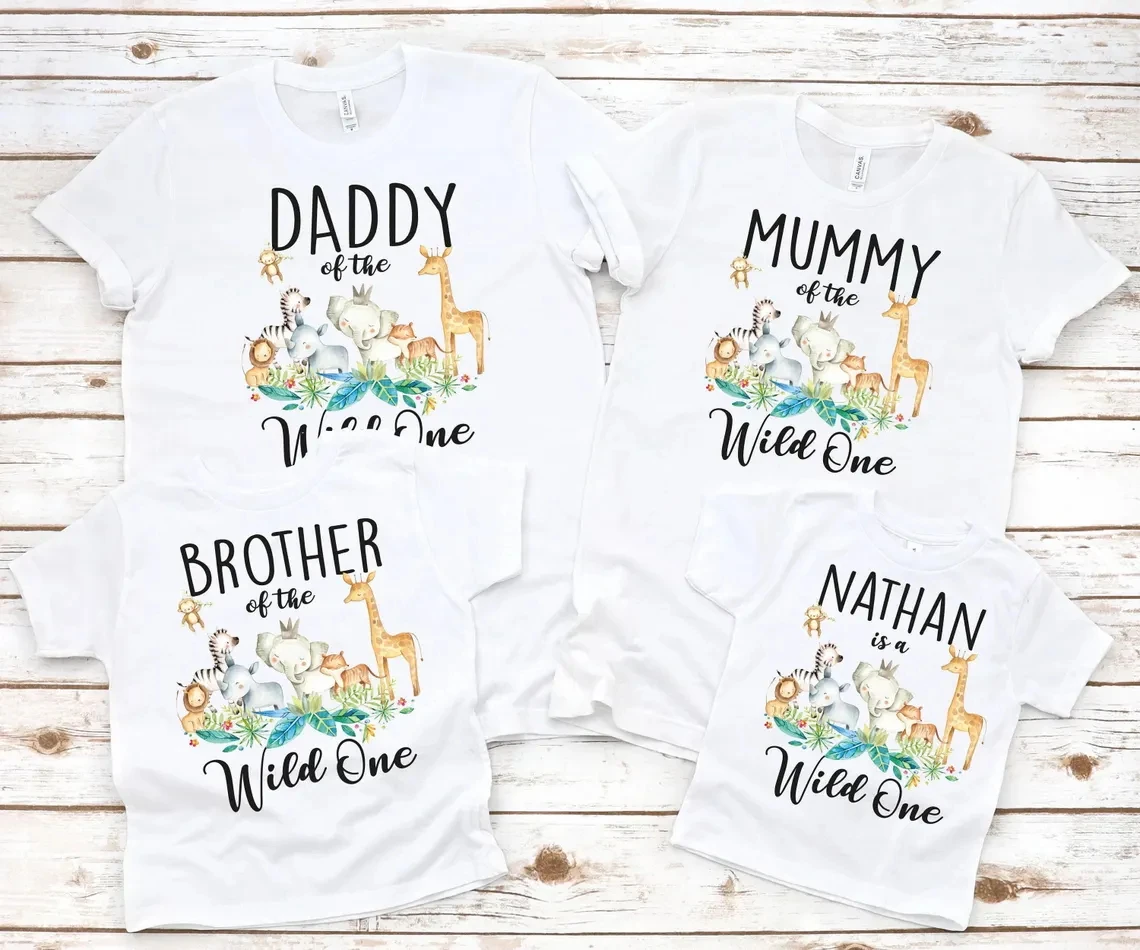 Camiseta personalizada Wild One con nombre para niñas y niños - imagen 2