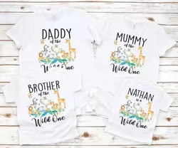 Camiseta personalizada Wild One con nombre para niñas y niños