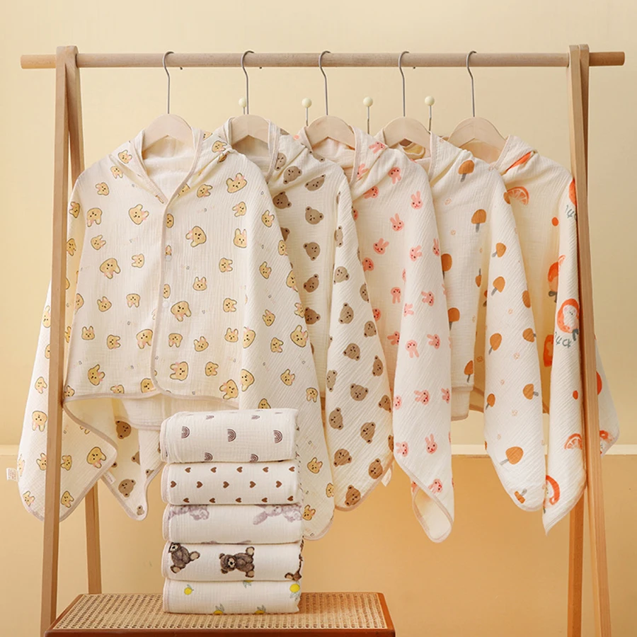 Toalla de baño bebé con capucha suave