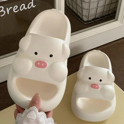 Pantuflas de baño antideslizantes EVA con cerdito suave y suela gruesa