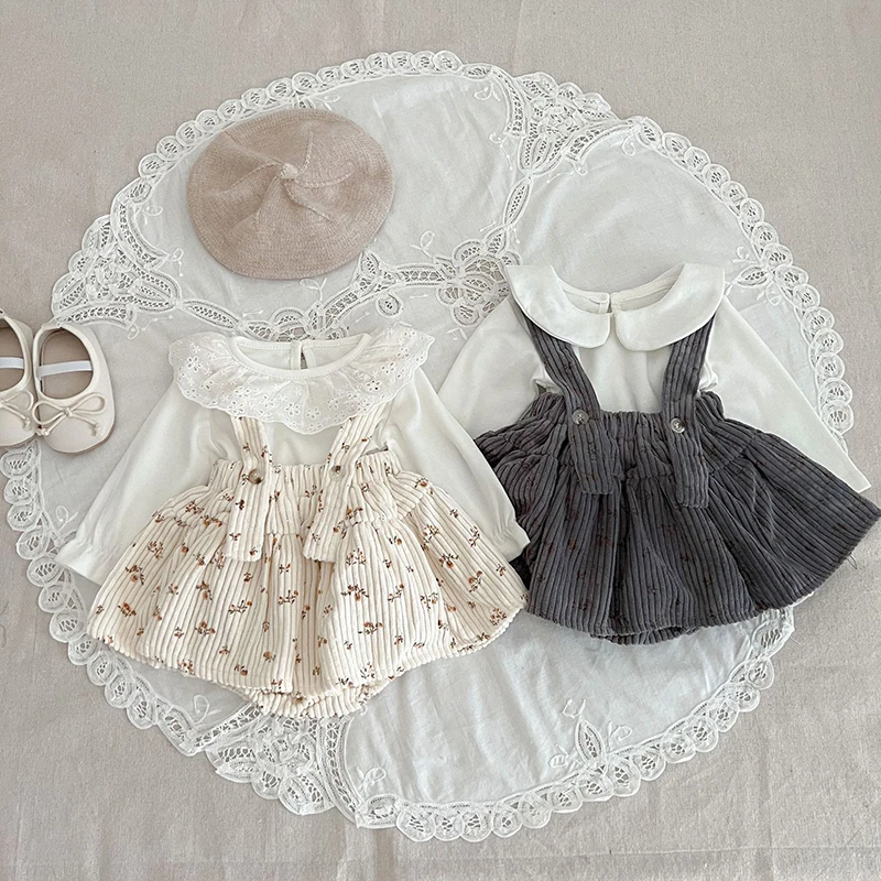 Milangel Conjunto floral de otoño – Bebé niña - imagen 2