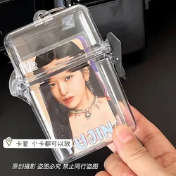 Estuche portatarjetas de plástico transparente para colección infantil