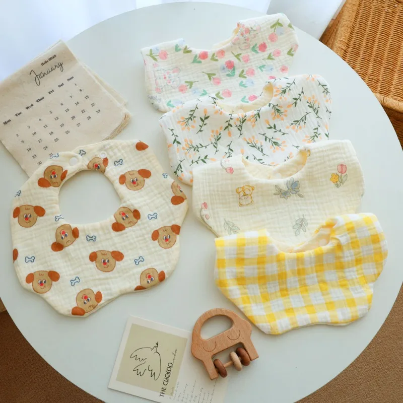 Baberos de gasa con forma de pétalo bandana para bebés recién nacidos - imagen 5