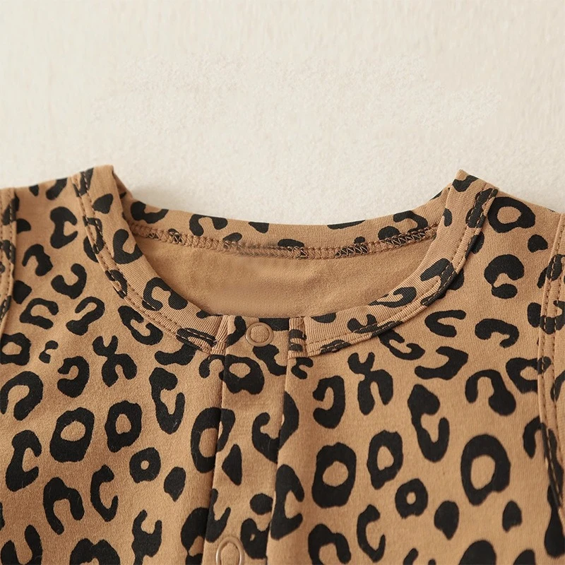 Mameluco de verano para recién nacido con estampado leopardo - imagen 4