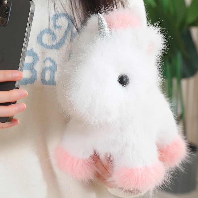 Peluche de unicornio esponjoso y suave, regalo de cumpleaños