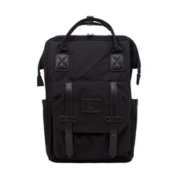 Bolsa para pañales impermeable para cochecito, gran capacidad negro
