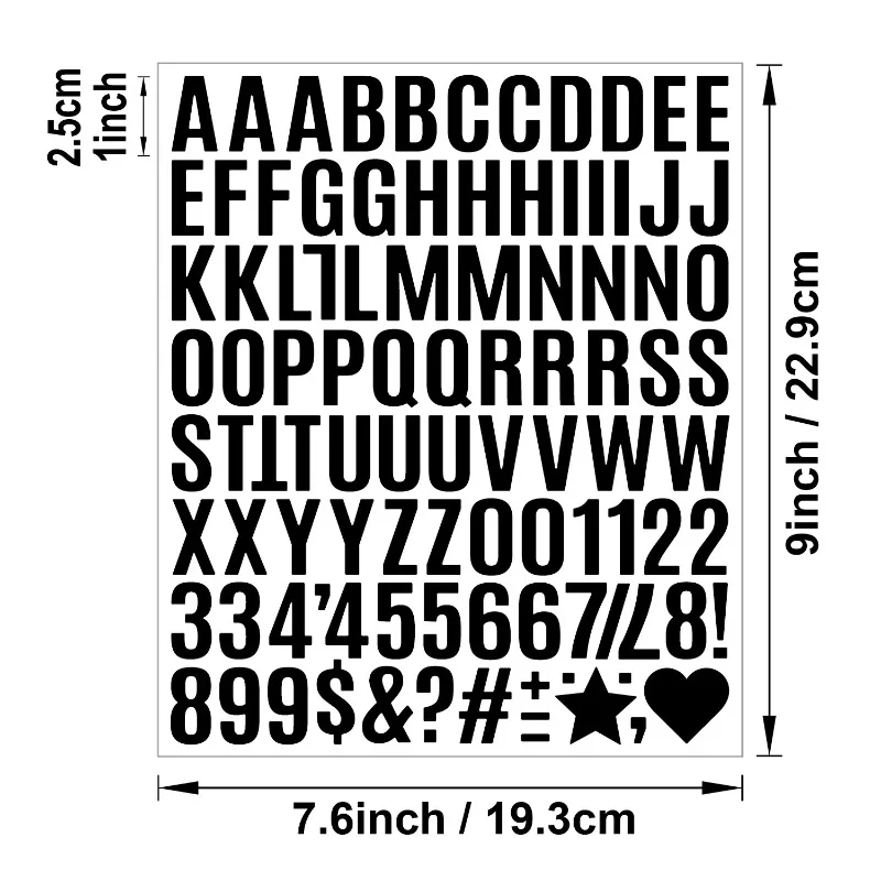 Pegatinas impermeables de letras y números en vinilo autoadhesivo - imagen 2
