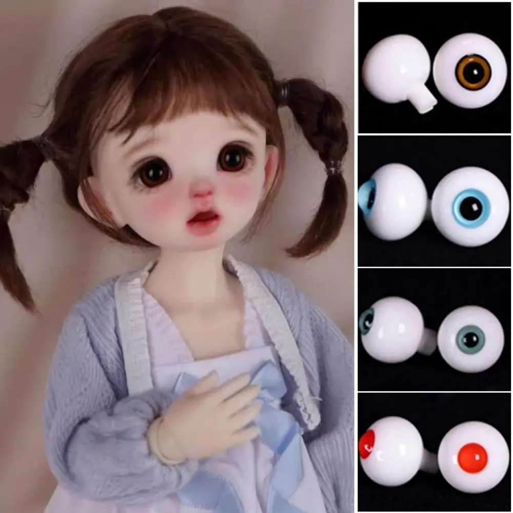 Ojos de cristal para muñecas BJD, colores marrón, rojo y azul - imagen 4