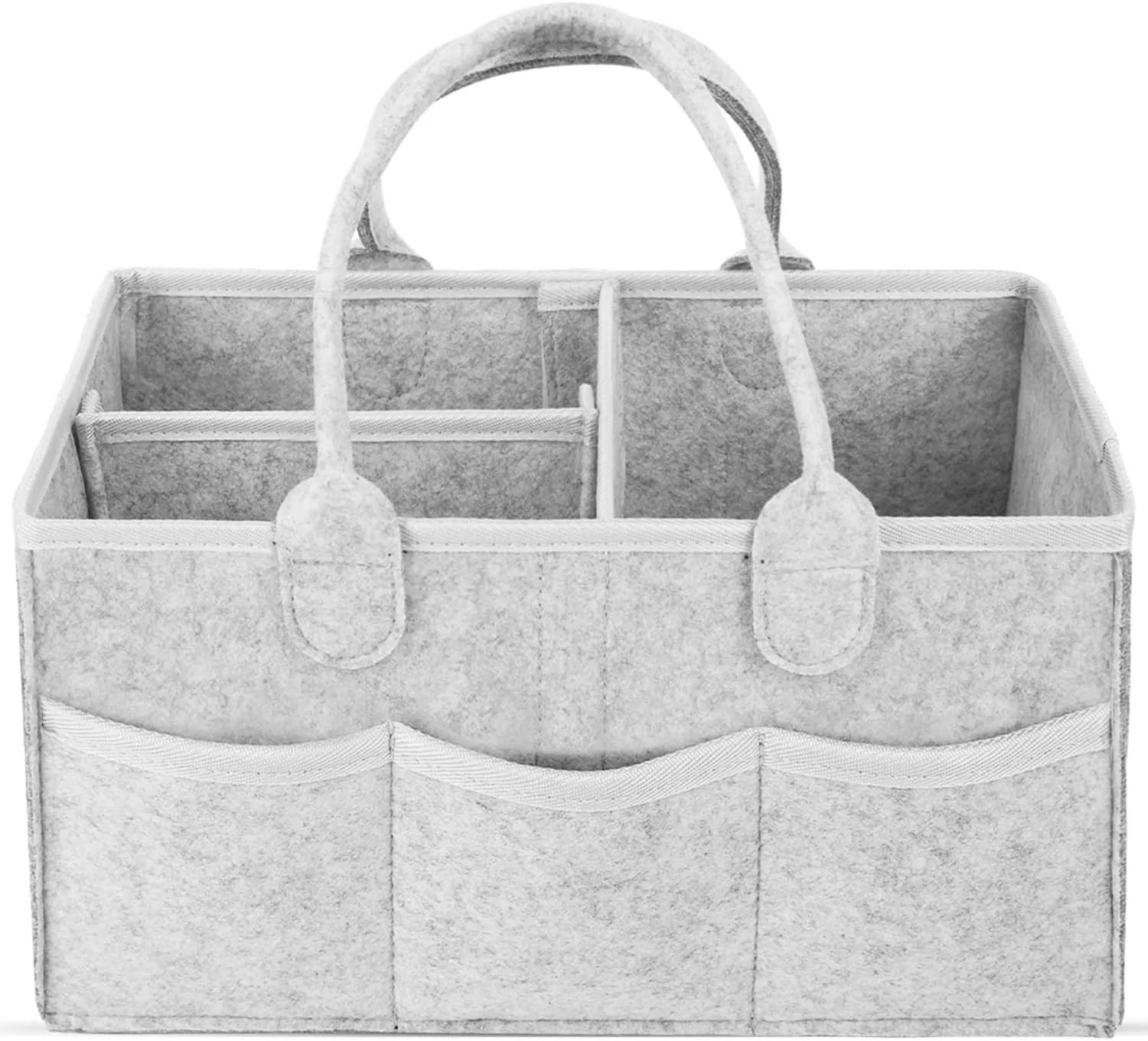 Bolsa de pañales de fieltro multifuncional grande para bebé - imagen 4