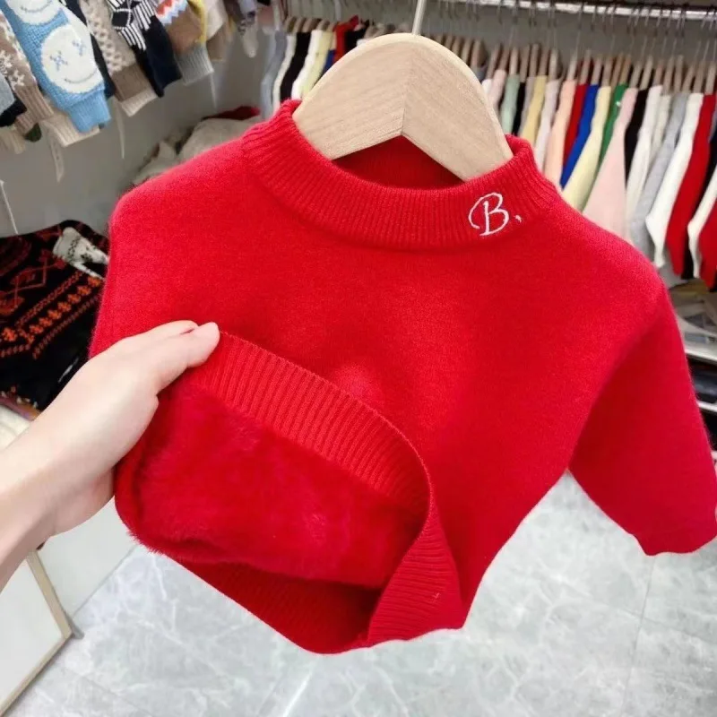 Jersey acolchado grueso de lana para niño y niña, invierno - imagen 5