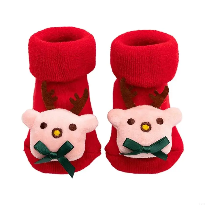 Calcetines navideños de algodón suave para bebé - imagen 4