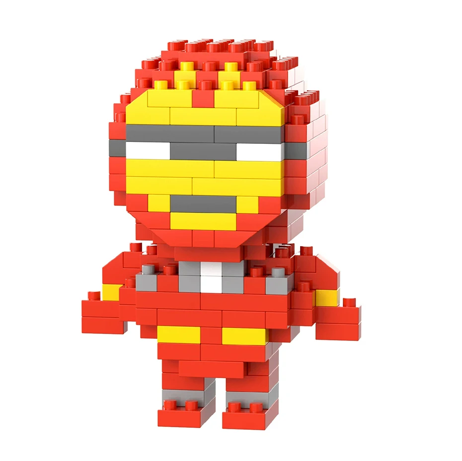 Set completo de figuras de superhéroes de bloques de construcción