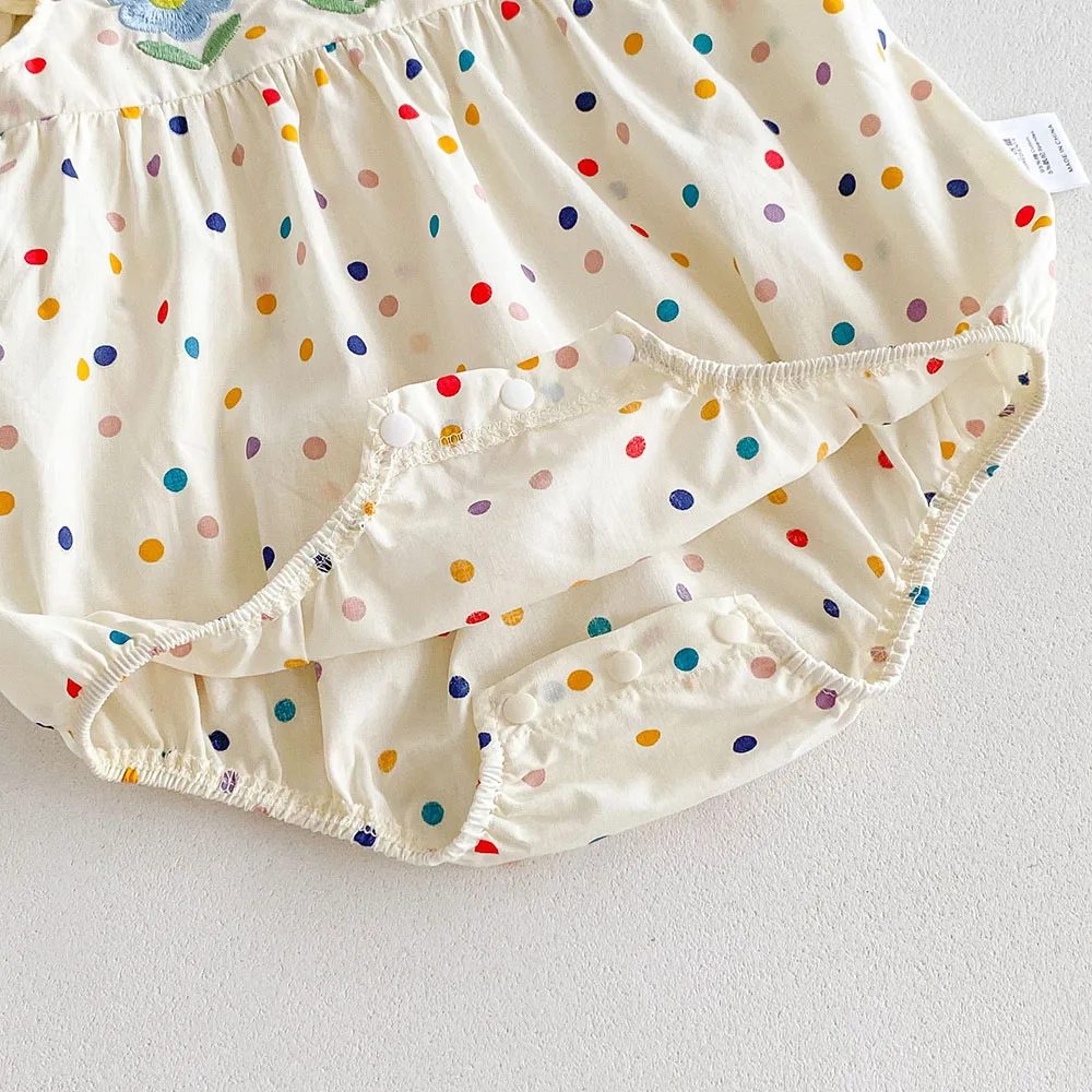 MILANCEL Body bordado floral para bebé niña – Verano - imagen 3